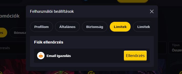 Ellenőrizd az e-mail-címedet a fiókbeállításokban
