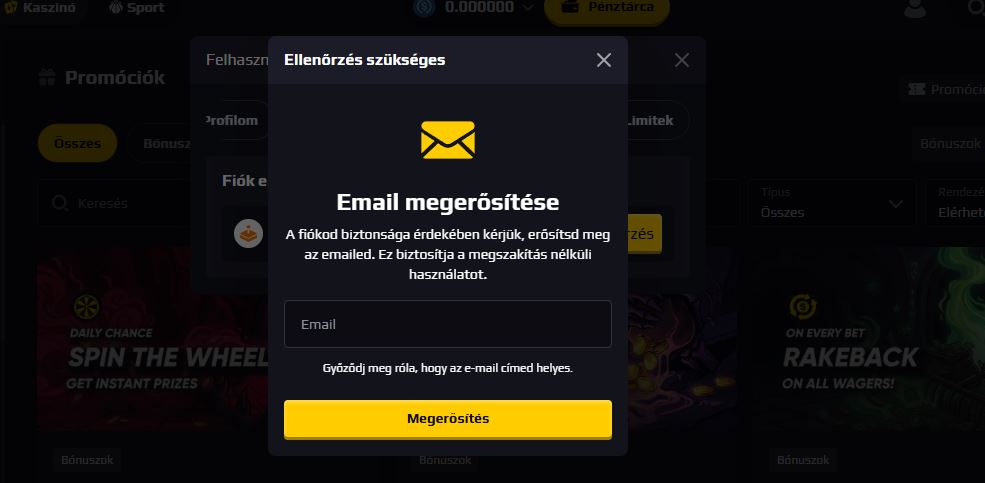 Erősítsd meg az e-mail-címedet a zavartalan fiókhasználat érdekében